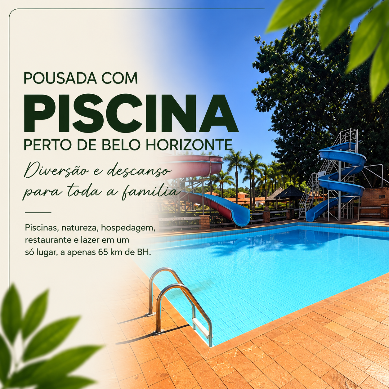 Pousada com piscina perto de Belo Horizonte: divers�o e descanso para toda a fam�lia